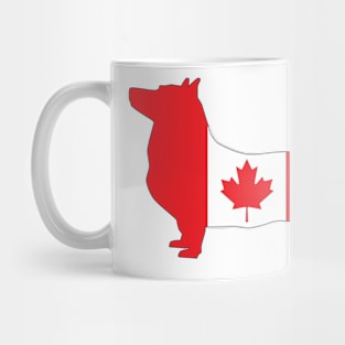 Swedish Vallhund Canada Flag Filled Mug